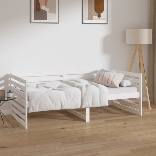 Sofá-cama em madeira maciça de pinho branco 90x190 cm D