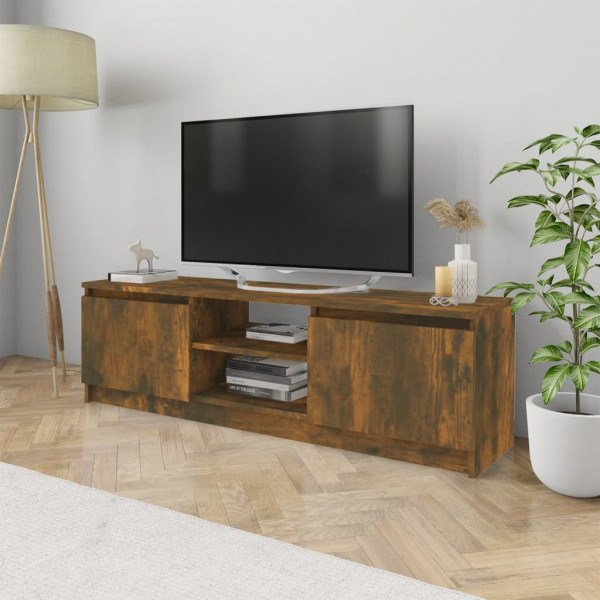 Mueble para TV madera contrachapada roble ahumado 120x30x35.5cm D
