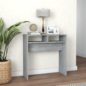 Mesa console de compensado cinza Sonoma 78x30x80 cm D