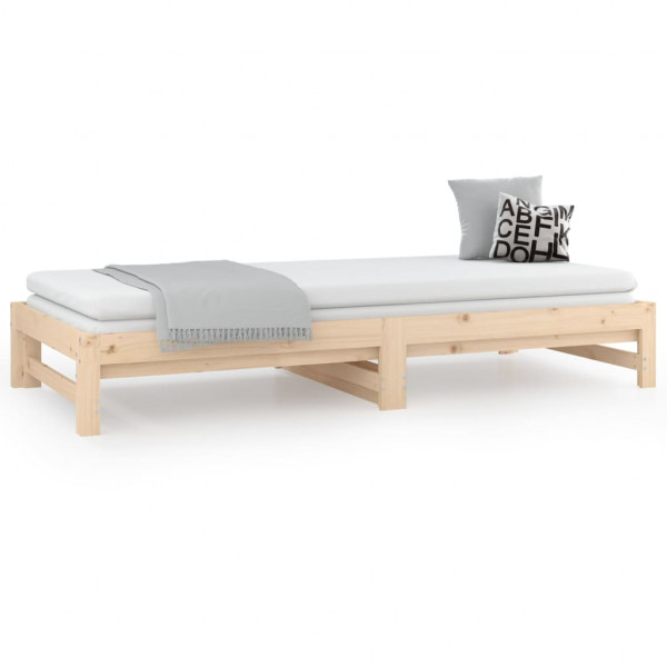 Sofá cama extraíble madera maciza de pino 2x(90x190) cm D