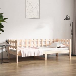 Sofá cama madera maciza de pino 90x200 cm D