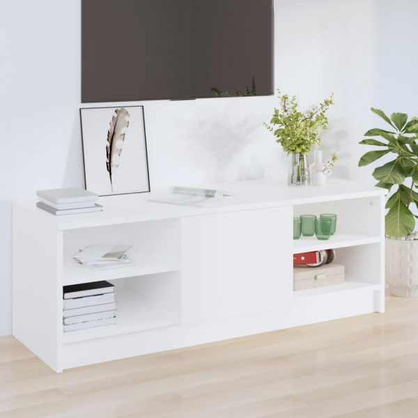 Mueble de TV madera contrachapada blanco 102x35.5x36.5 cm D