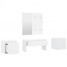 Set de muebles de recibidor madera contrachapada blanco brillo - referencia  Mqm-3082059