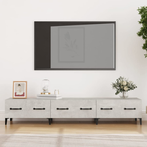 Móvel TV de compensado cinza concreto 150x34,5x30 cm D