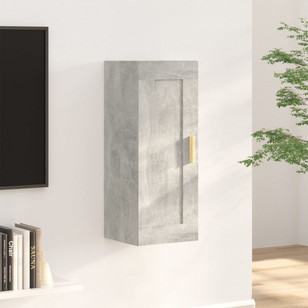 Armário de parede em compensado cinza concreto 35x34x90 cm D