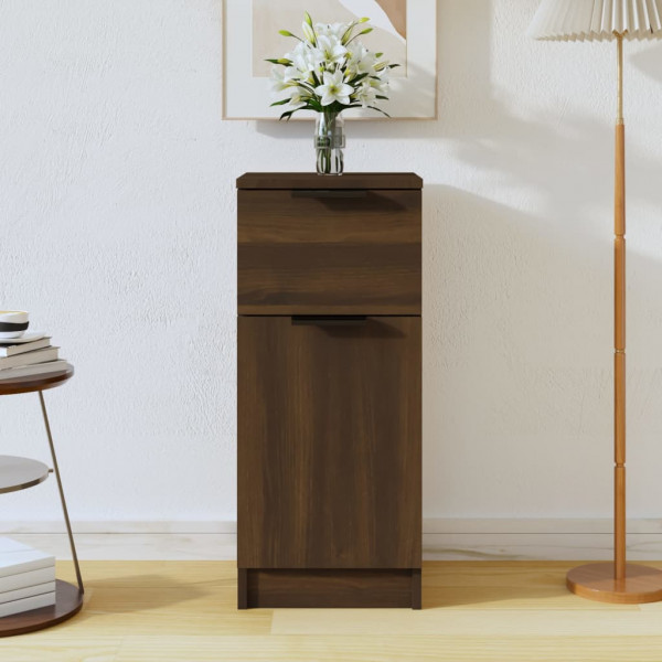 Aparador madera contrachapada color roble marrón 30x30x70 cm Aparador madera contrachapada color roble marrón 30x30x70 cm D