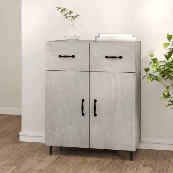 Aparador de madera contrachapada gris hormigón 69.5x34x90 cm Aparador de madera contrachapada gris hormigón 69.5x34x90 cm D