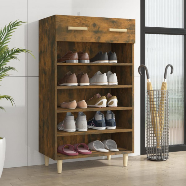 Mobiliário calçado madeira contraplacada carvalho fumado 60x35x105 cm D