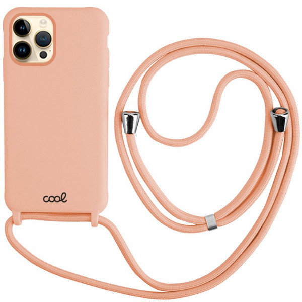 Carcaça COOL para iPhone 14 Pro Max Cordo Liso Rosa D