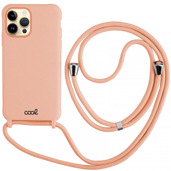Carcasa COOL para iPhone 14 Pro Max Cordón Liso Rosa D