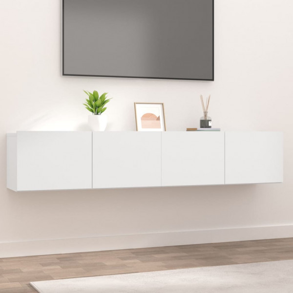 Mobiliário para televisão 2 vds madeira de contraplacado branco 80x30x30 cm D