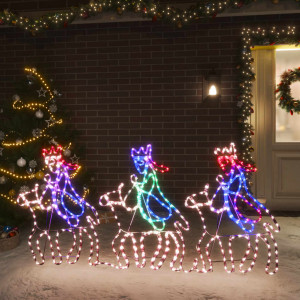 Figura de Navidad de los Reyes Magos con 504 LED 70x50 cm D