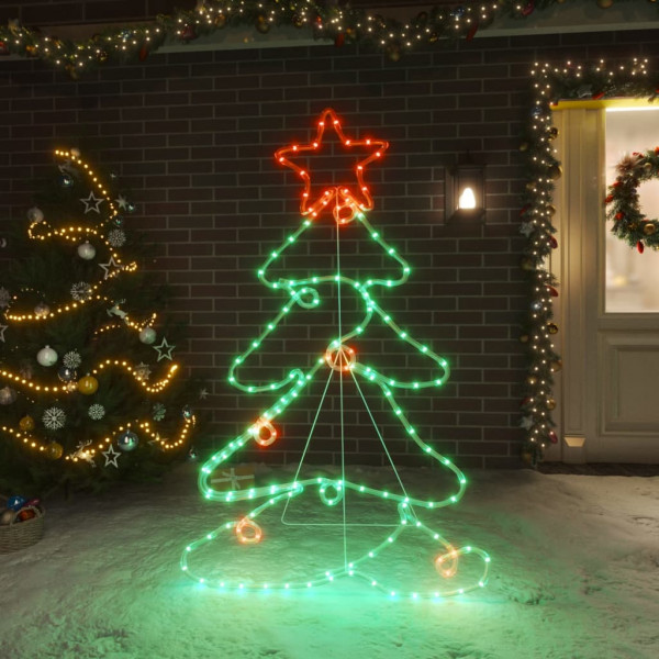 Figura de árbol de Navidad con 144 LED 88x56 cm D
