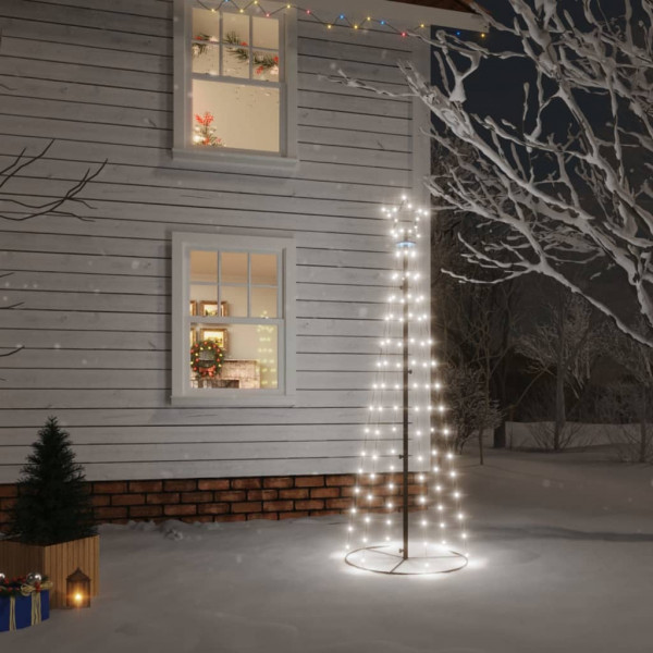 Árbol de Navidad cónico 108 LED blanco frío 70x180 cm D