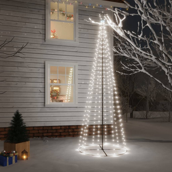 Árbol de Navidad cónico 310 LED blanco frío 100x300 cm D