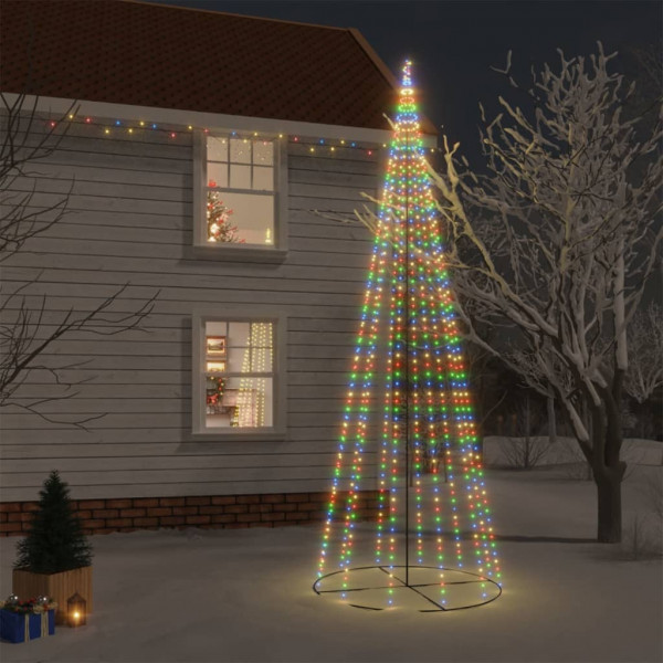 Árvore de Natal cônica 732 LEDs coloridos 160x500 cm D