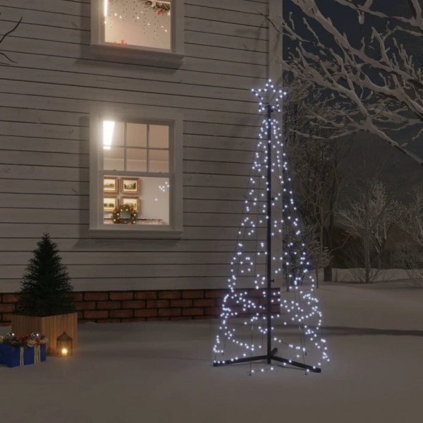 Árvore de Natal cónica 200 LED branco frio 70x180 cm D