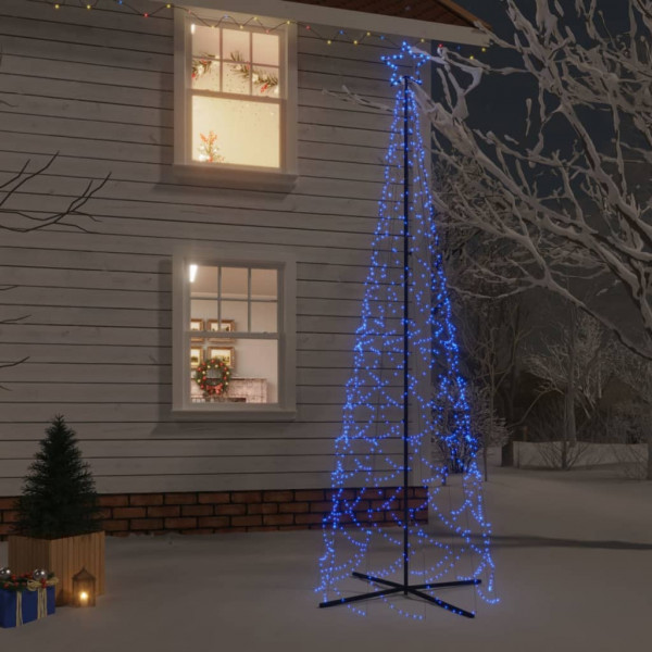 Árbol de Navidad cónico 500 LED azul 100x300 cm D