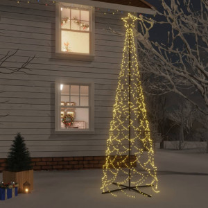 Árbol de Navidad cónico 500 LED blanco cálido 100x300 cm D