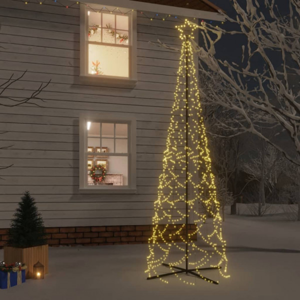 Árbol de Navidad cónico 500 LED blanco cálido 100x300 cm D