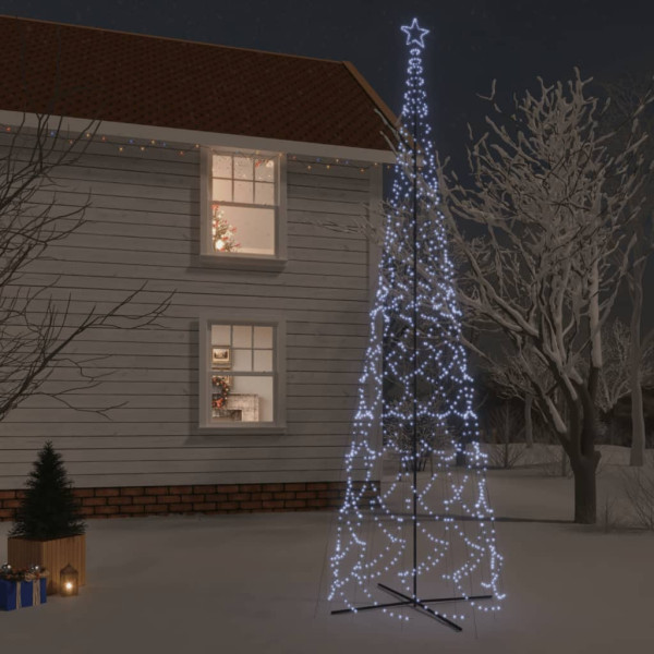 Árvore de Natal cônica 3000 LEDs brancos frios 230x800 cm D
