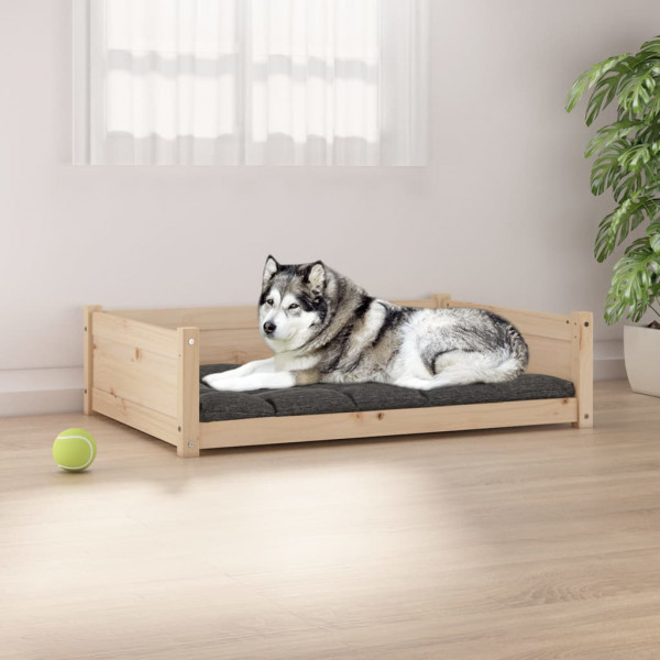 Cama para cachorro em madeira maciça de pinho 105,5x75,5x28 cm D