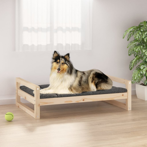 Cama para cães madeira maciça de pinho 95.5x65.5x28 cm D