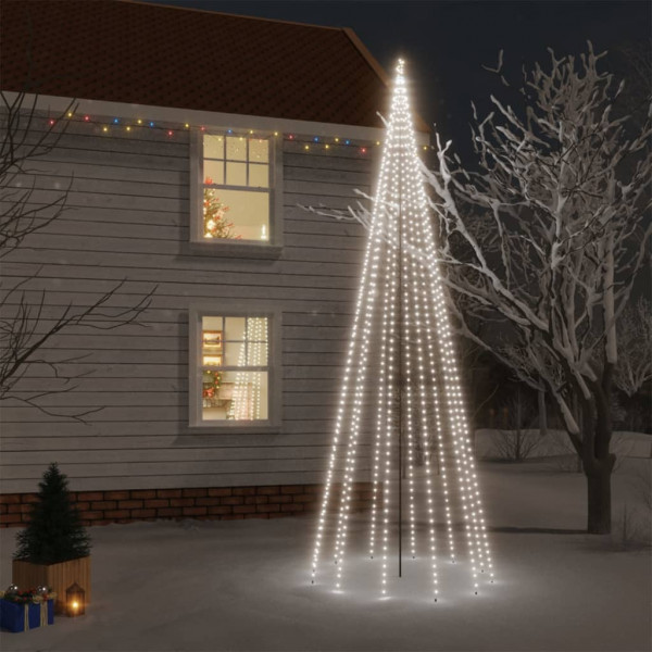 Árbol de Navidad con pincho 732 LED blanco frío 500 cm D