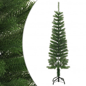 Árvore de Natal artificial estreita com suporte PE 150 cm D