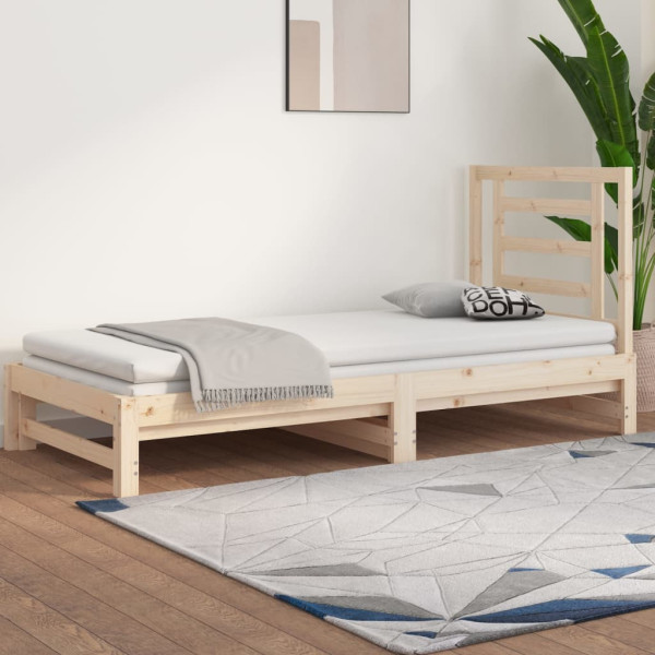 Sofá cama extraíble madera maciza de pino 2x(90x200) cm D