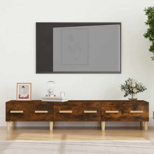 Mobiliário de televisão madeira contraplacada carvalho fumado 150x34.5x30 cm D