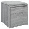 Cajón taburete madera contrachapada gris Sonoma 40.5x40x40 cm 4