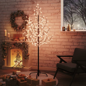 Árbol LED con flor de cerezo 200 LED blanco cálido 180 cm D