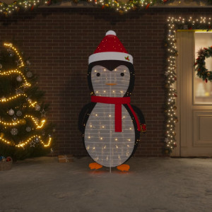 Pingüino de Navidad decorativo con LED tela lujosa 180 cm D