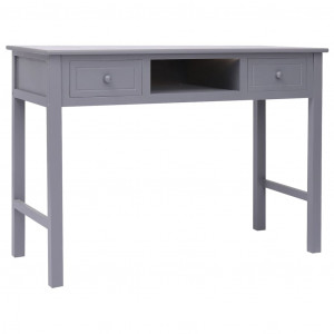 Mesa de madeira maciça cinza Paulownia 108x45x76 cm D