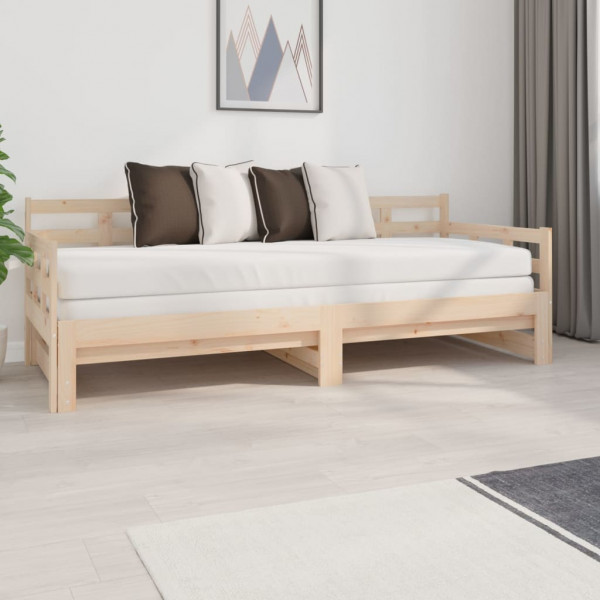Sofá cama removível madeira maciça de pinho 2x80x200 cm D