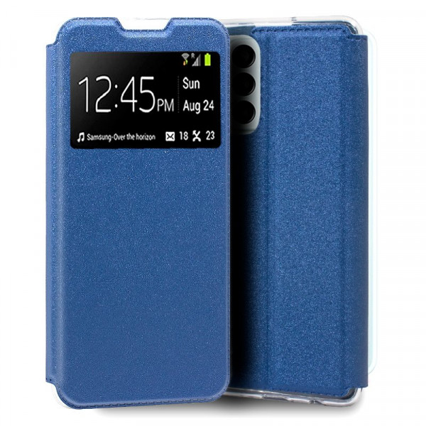 Fundação COOL Capa de Flip para Samsung M135 Galaxy M13 / A23 5G luz azul D