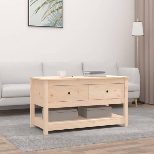 Mesa de centro de madeira maciça de pinho 102x49x55 cm D