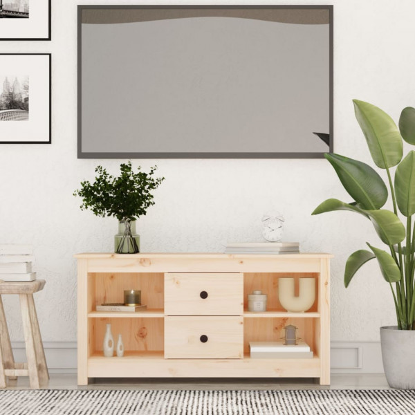 Mueble de TV de madera maciza de pino 103x36.5x52 cm D