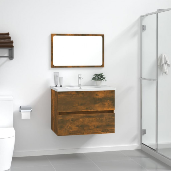 Conjunto de muebles de baño 3 piezas aglomerado roble sonoma