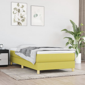 Estructura de cama box spring tela verde 90x200 cm D