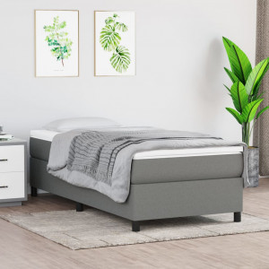 Estructura de cama box spring tela gris claro 180x200 cm - Conforama