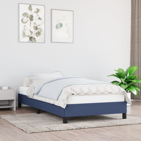 Estructura de cama de tela azul 80x200 cm D