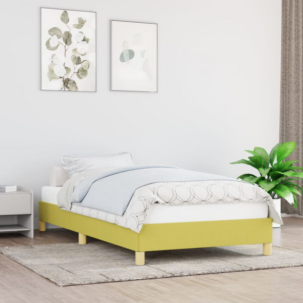 Estructura de cama de tela verde 80x200 cm D