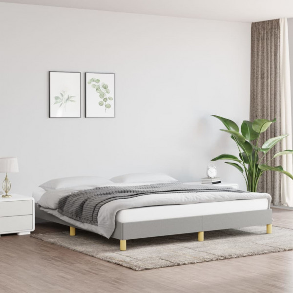 Estructura de cama gris claro tela 180x200 cm D