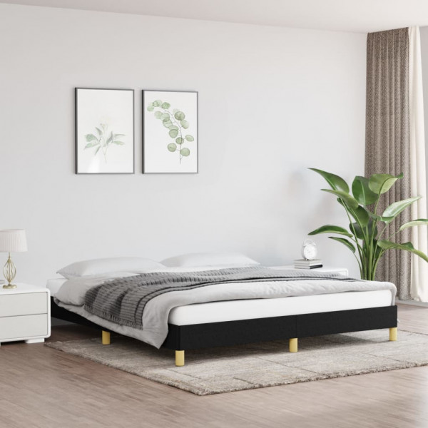 Estrutura de cama em tecido cinza claro 180x200 cm D