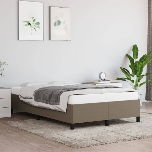 Estructura de cama de tela gris taupe 120x200 cm D