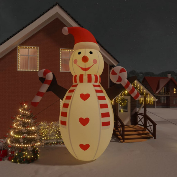 Muñeco de nieve inflable de Navidad con LED 630 cm D