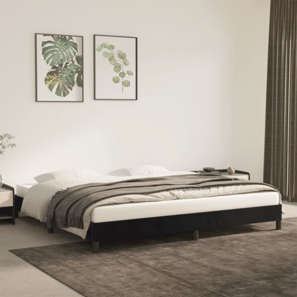 Estructura de cama de terciopelo gris claro 200x200 cm D