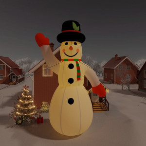 Muñeco de nieve inflable de Navidad con LED 1000 cm D